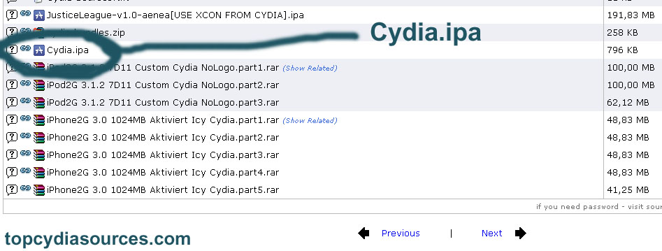 Скачать файл cydia ipa