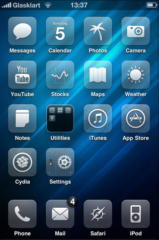 Glasklart HD theme