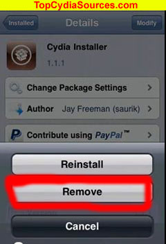 how to remove Cydia