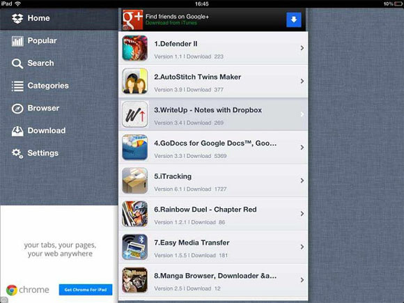 AppCake on iPad