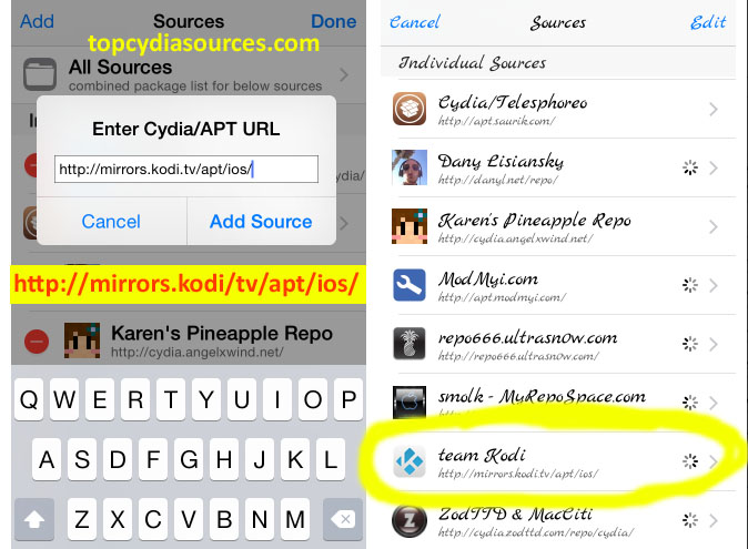 Kodi Cydia Sources